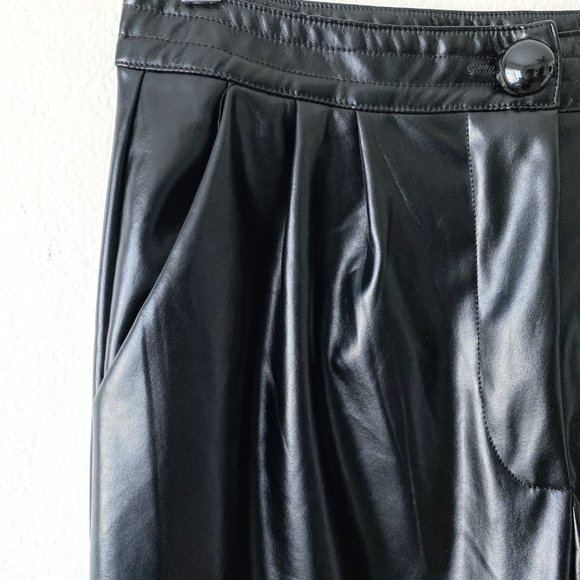 Vegan Black Leather Pants | Faux Leather Pants | PRINCESS POLLY | Rocker Pants 8 - Picture 5 of 9